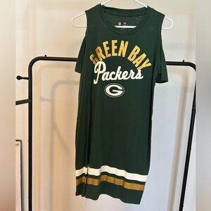 NFL Team Apparel Green Bay Packers Women's Packers Cold shoulder dress
